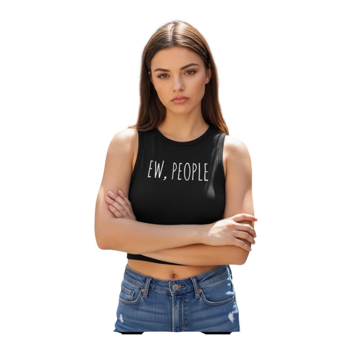 Crop Top Sin Mangas Camiseta Corta Letras Rosa Pelicula.