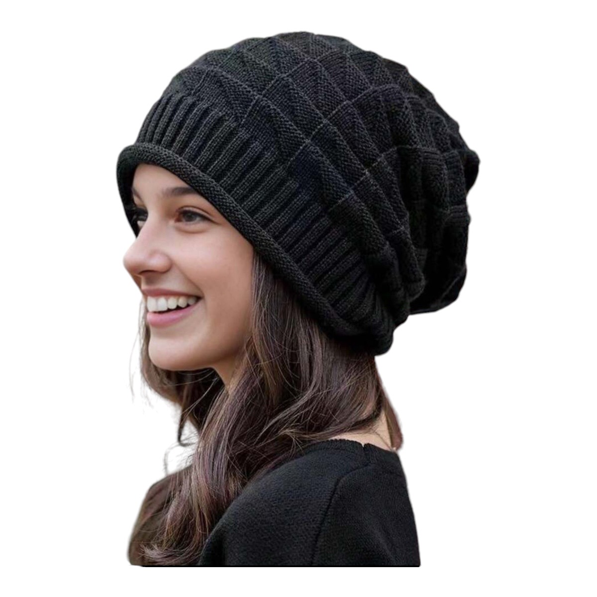 Gorro Invernal Tejido De Punto Holgado