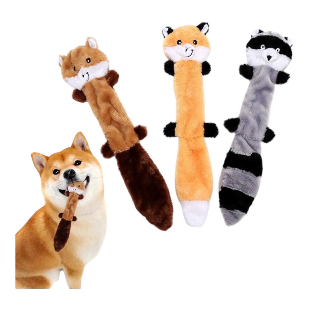 Juguete Peluche Para Perro Sin Relleno Con Sonido Pack 3