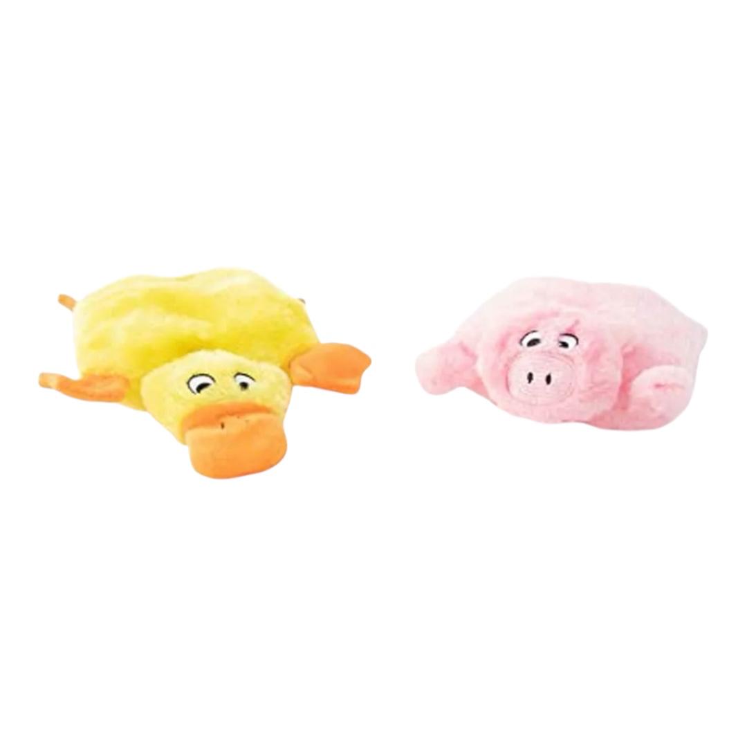 Juguetes De Peluche Para Perro Pato Y Cerdito 2 Piezas