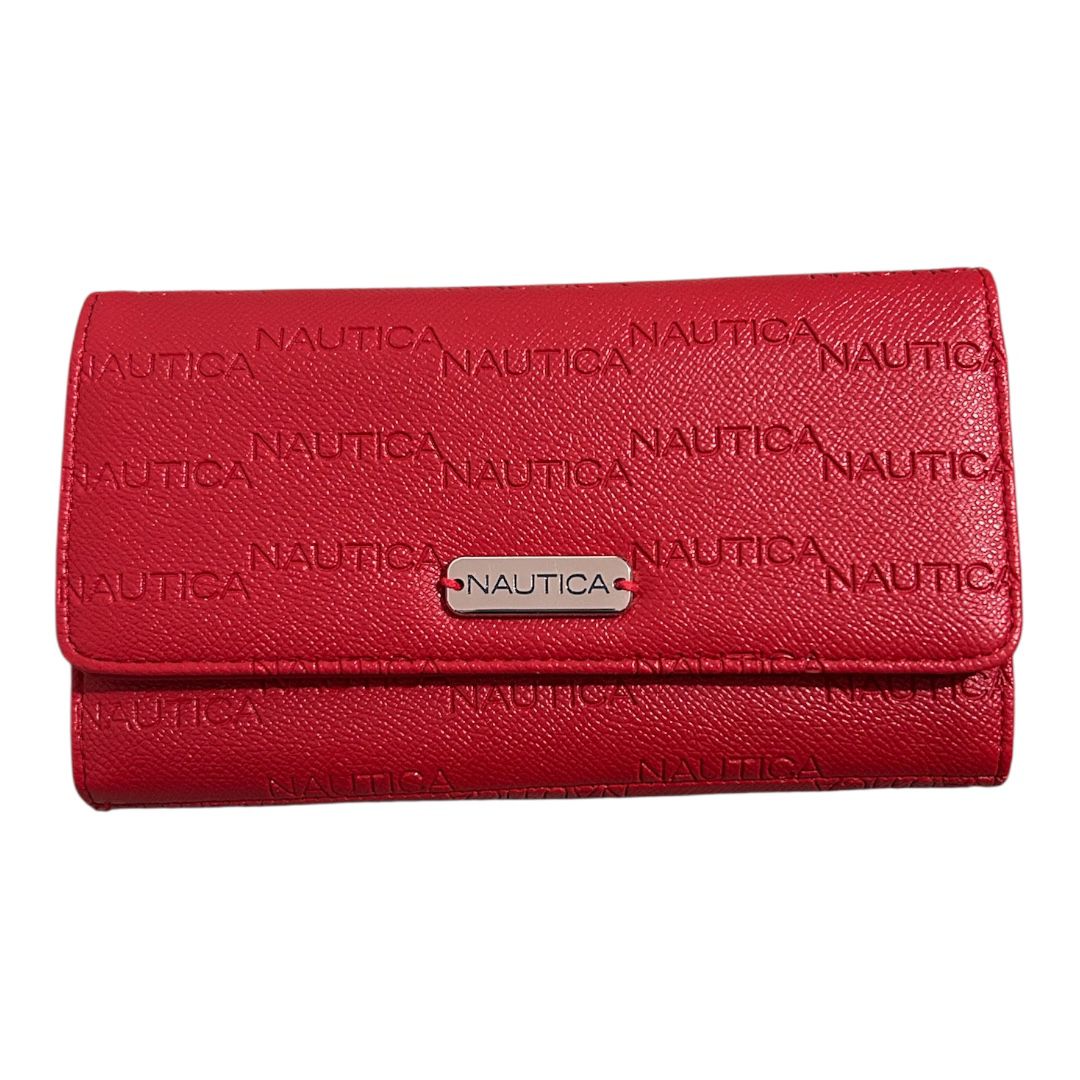 Billetera Nautica Roja Para Mujer Con Logo Grabado