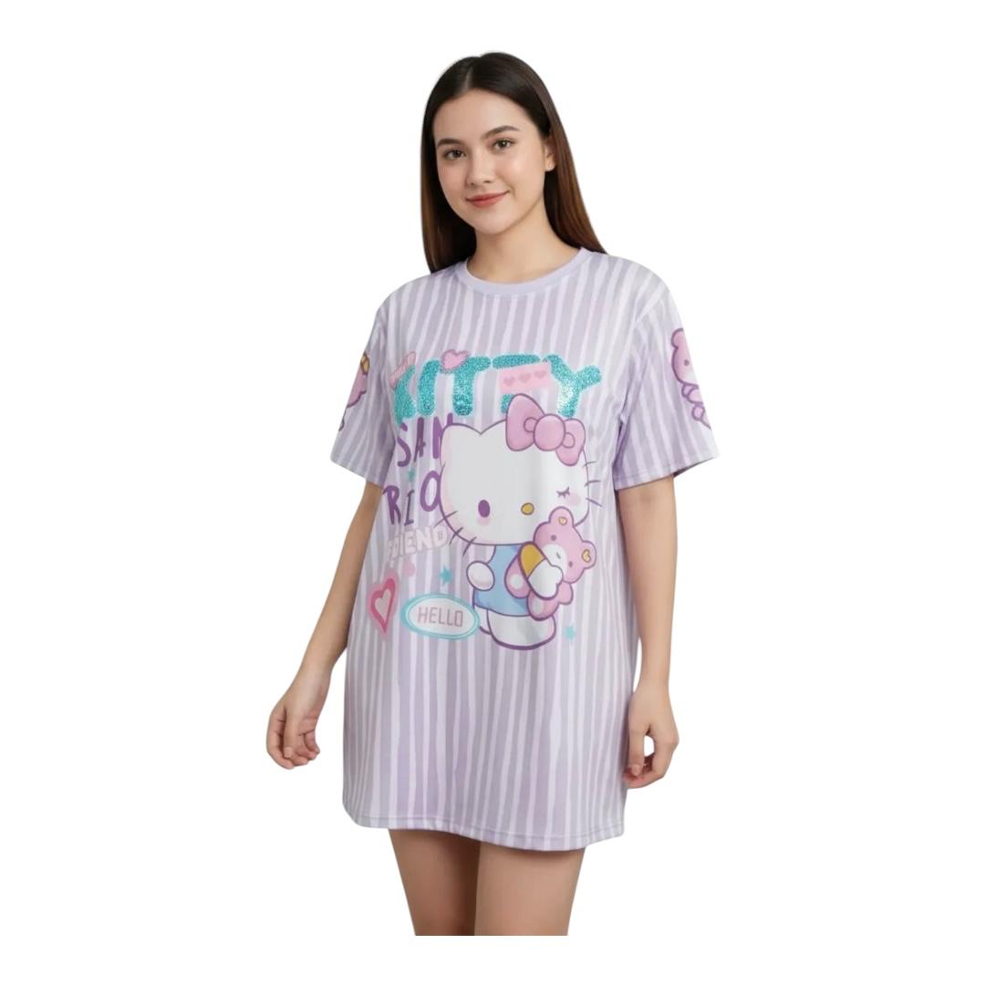 Maxiblusa Bluson Mini Vestido Playera Hello Kitty