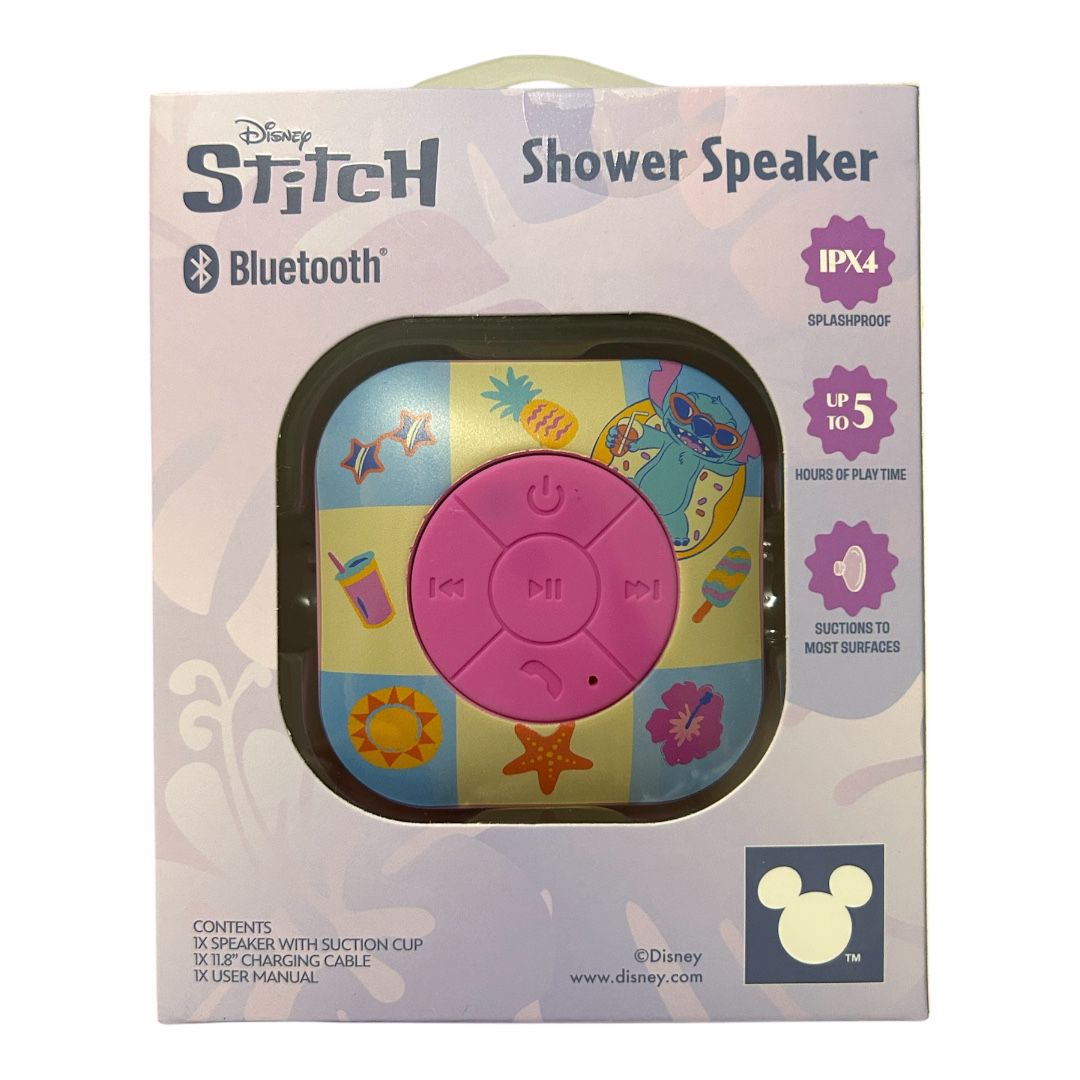 Bocina Disney Stitch Portátil Con Bluetooth Shower Speaker