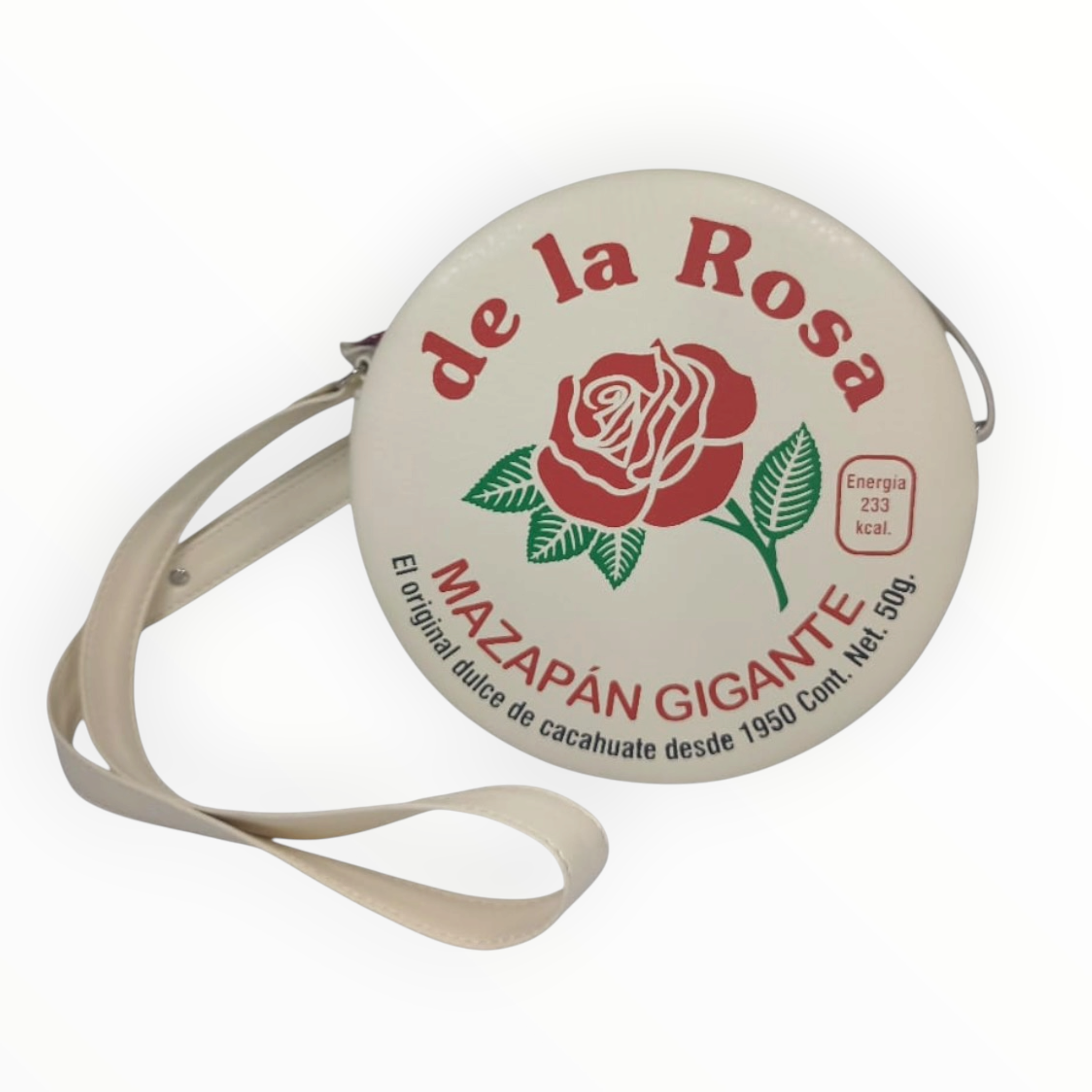 Bolsa Crossbody Mazapán de la Rosa Gigante 19 cm | Diseño Original y Divertido