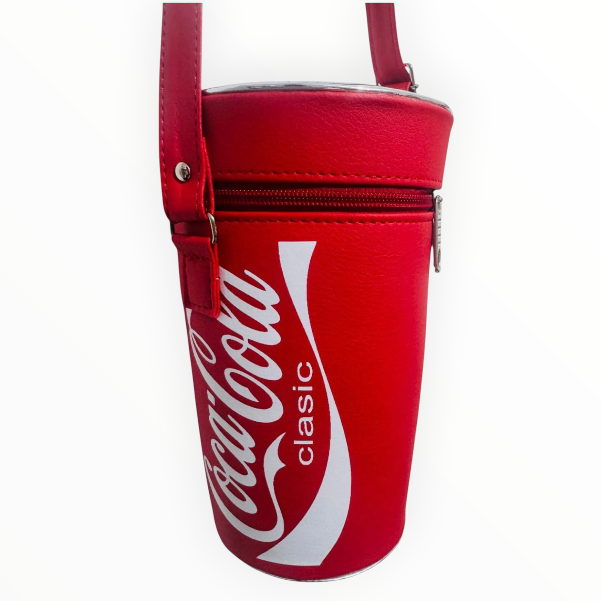 Bolsa Crossbody Vaso Coca-Cola Classic | Diseño Original 3D con Cierre