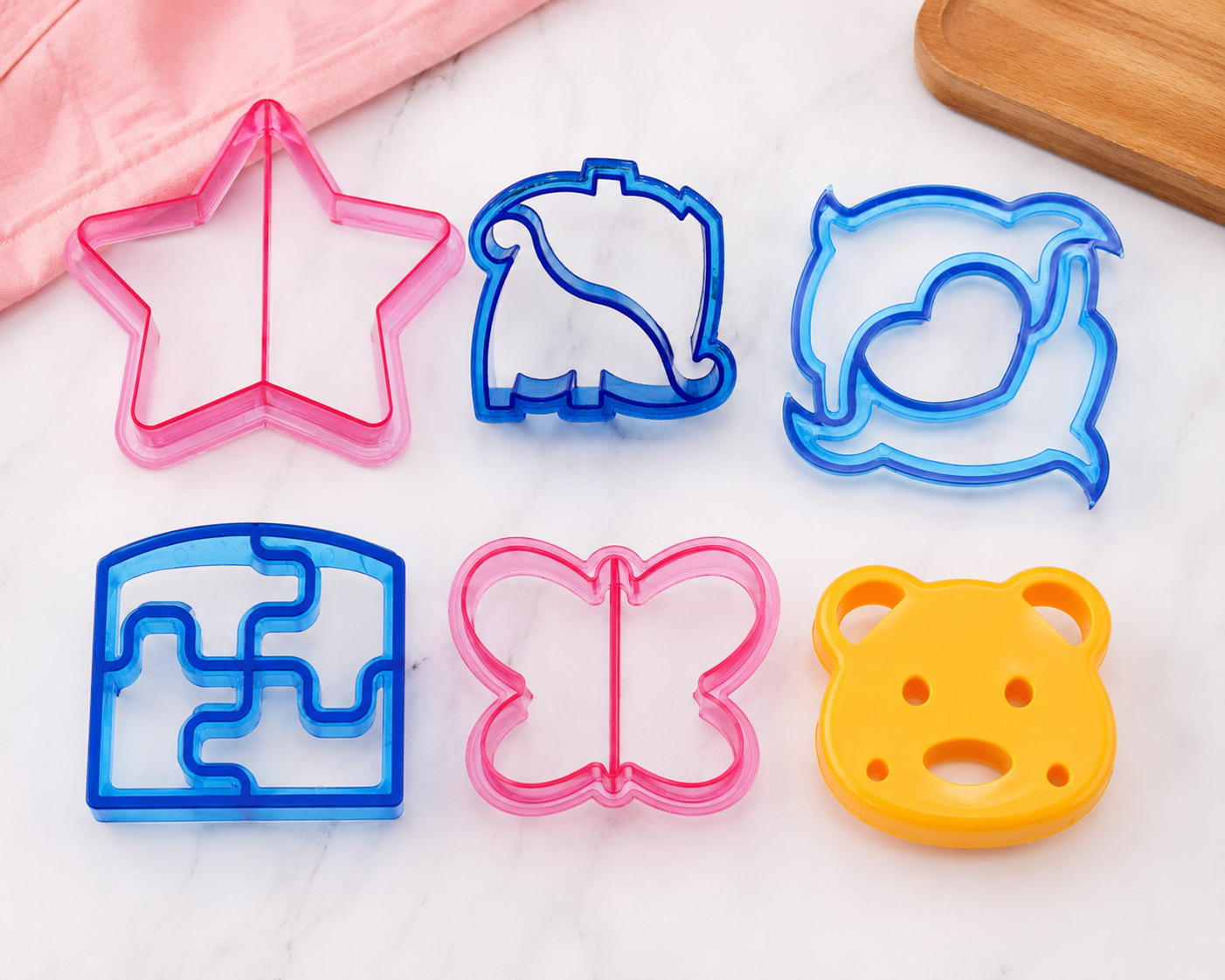 Set 6 Moldes Cortadores Para Pan Sándwich Figuras Infantil