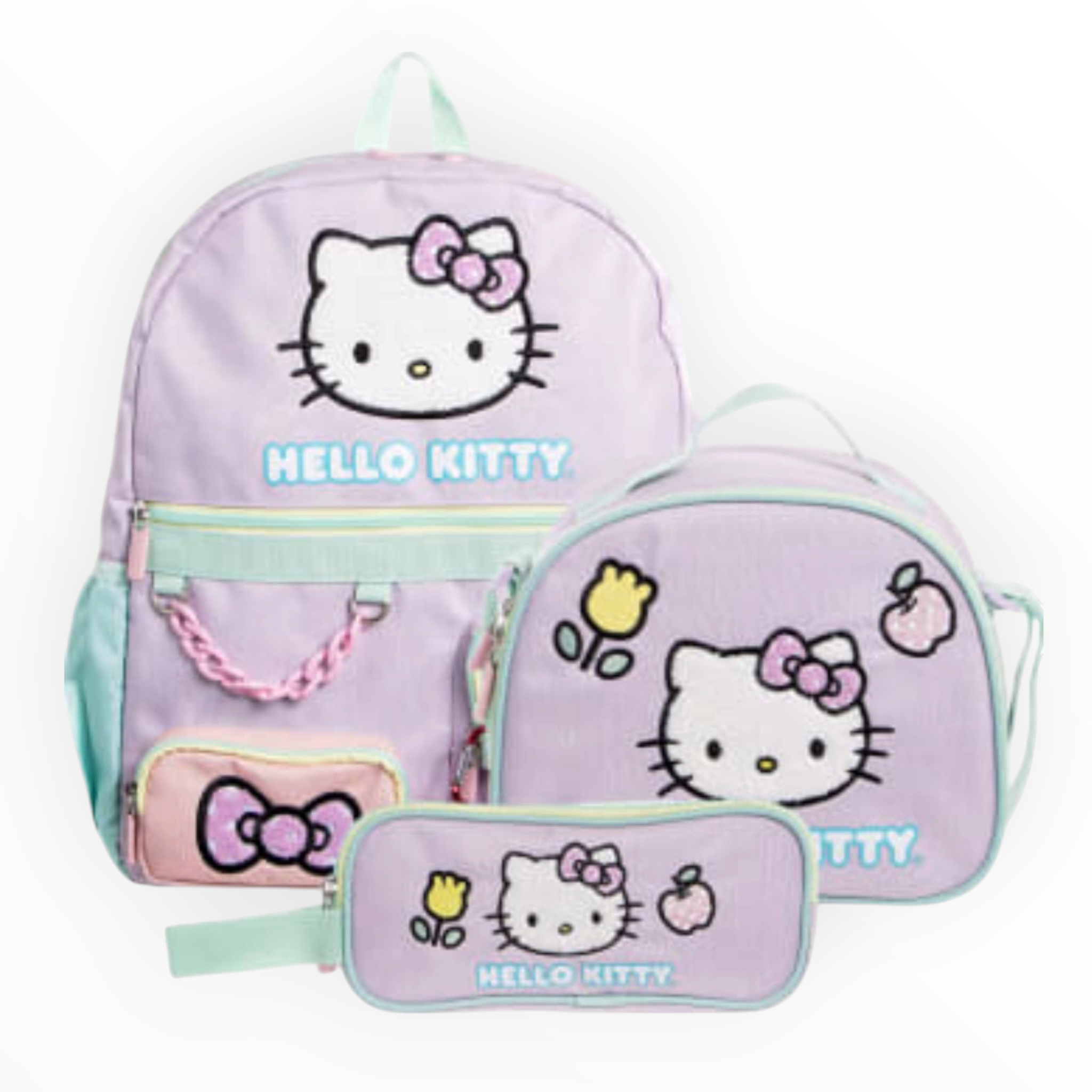 Kit Escolar Ruz Hello Kitty 3 Pzs Mochila Lonchera Lapicera