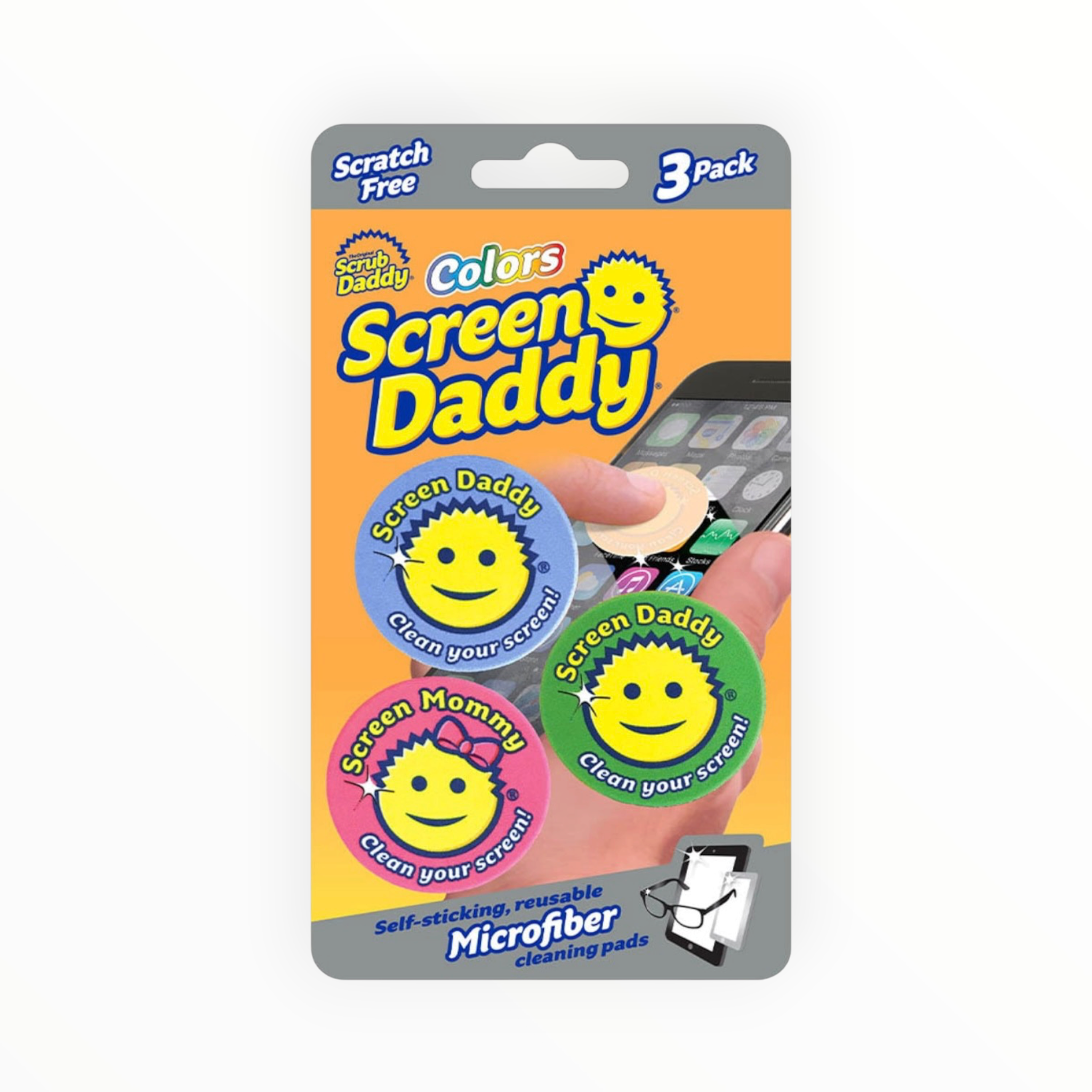 Scrub Daddy Screen Daddy - Limpiador De Pantallas Con 3 Paño