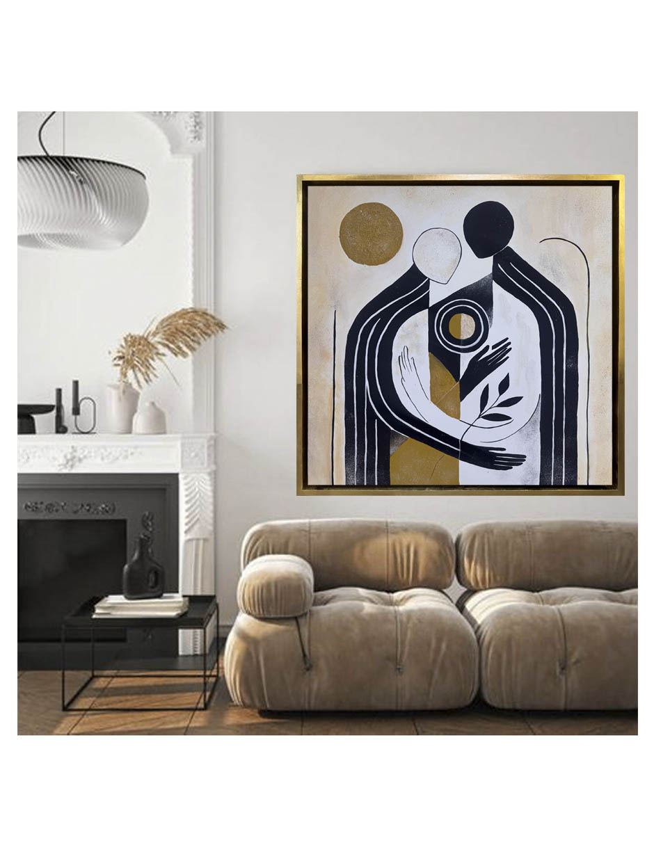 Hermoso cuadro decorativo pintado totalmente a mano