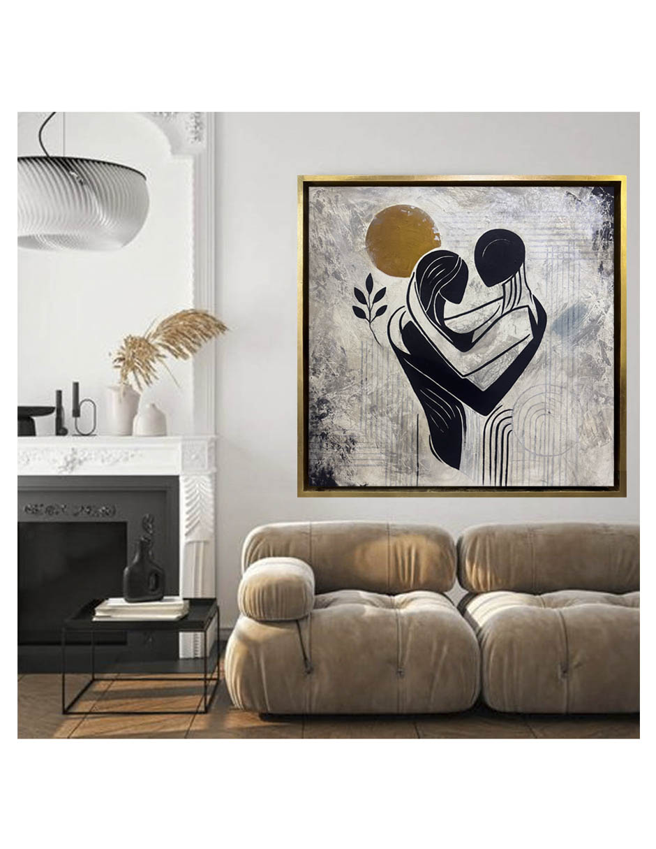 Hermoso cuadro decorativo pintado totalmente a mano