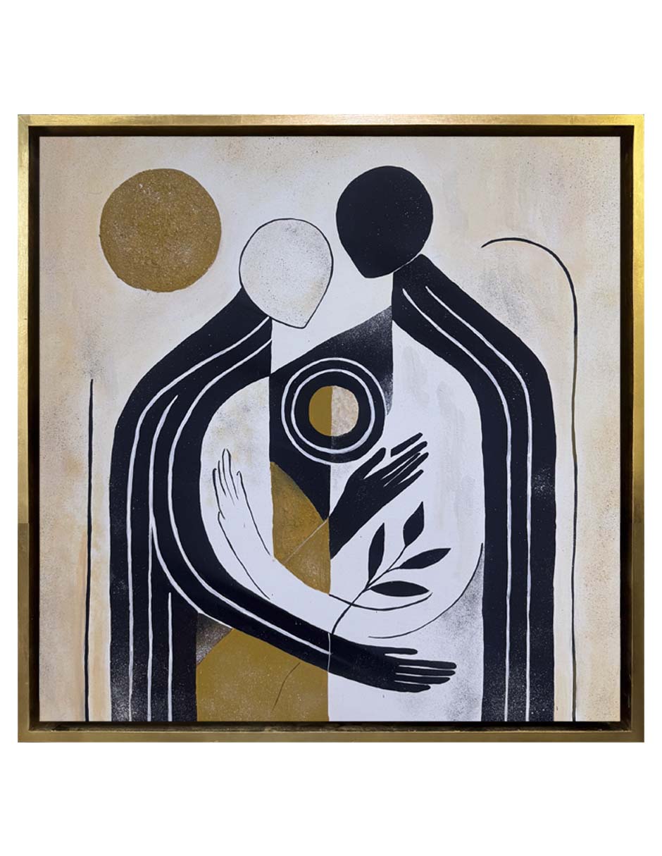 Hermoso cuadro decorativo pintado totalmente a mano