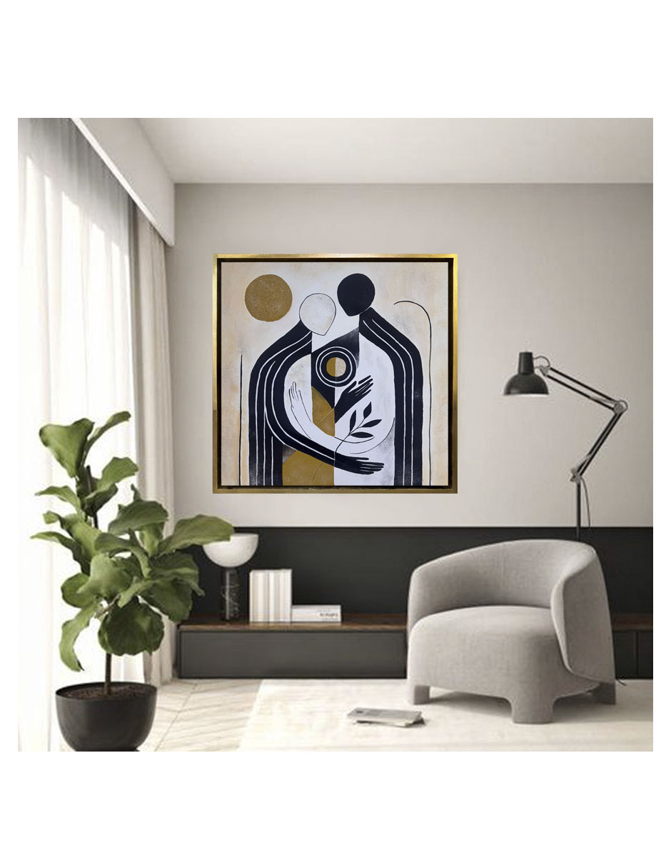 Hermoso cuadro decorativo pintado totalmente a mano