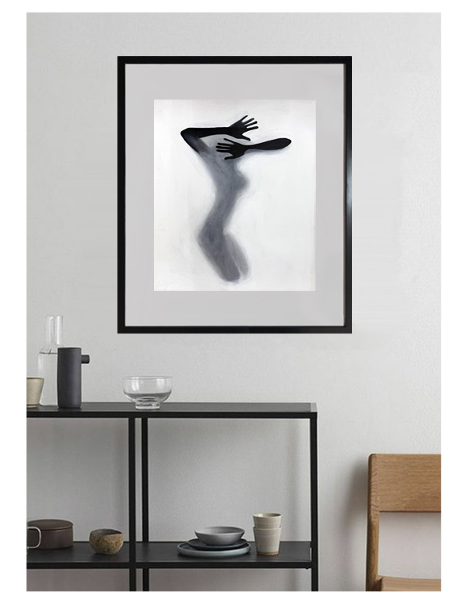 Hermoso cuadro decorativo pintado totalmente a mano