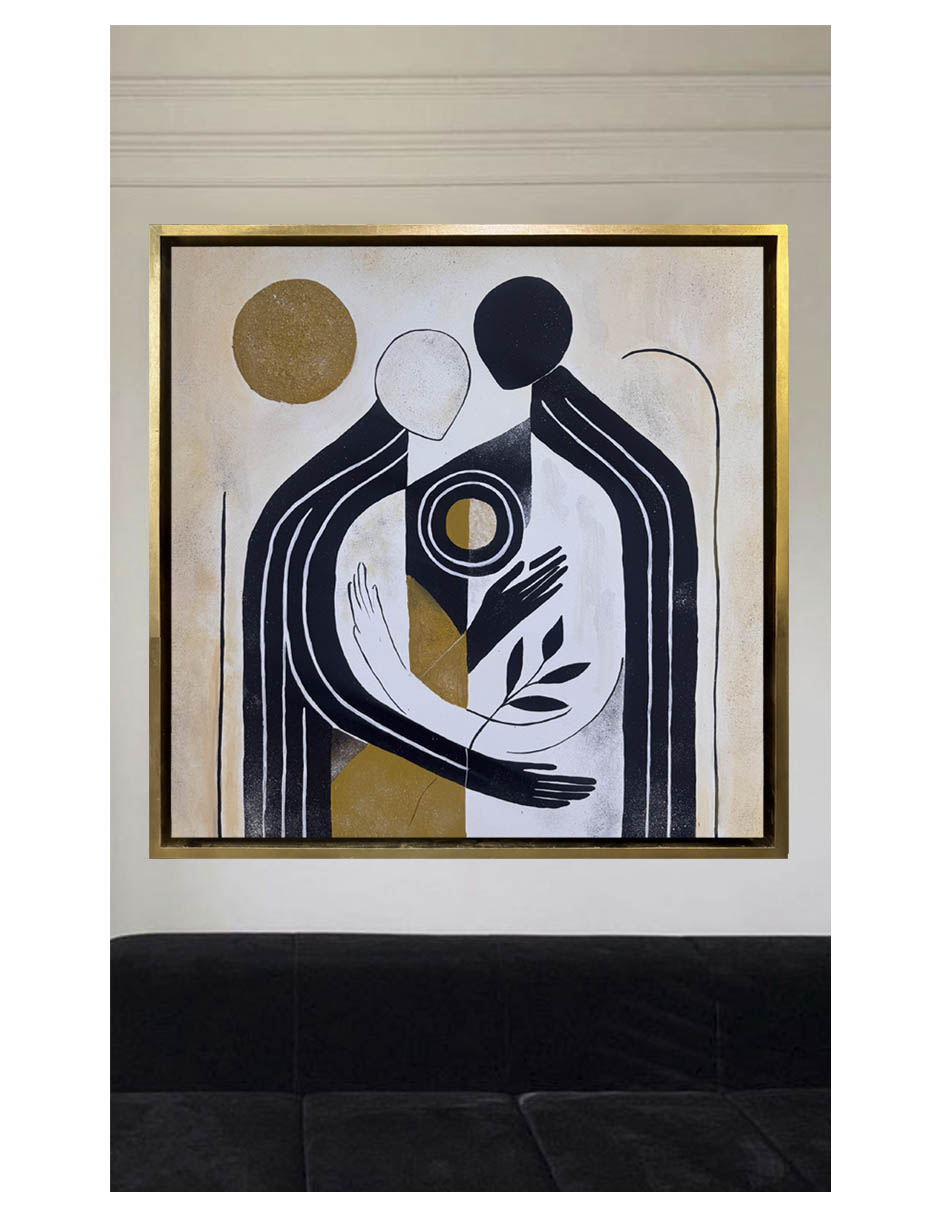 Hermoso cuadro decorativo pintado totalmente a mano