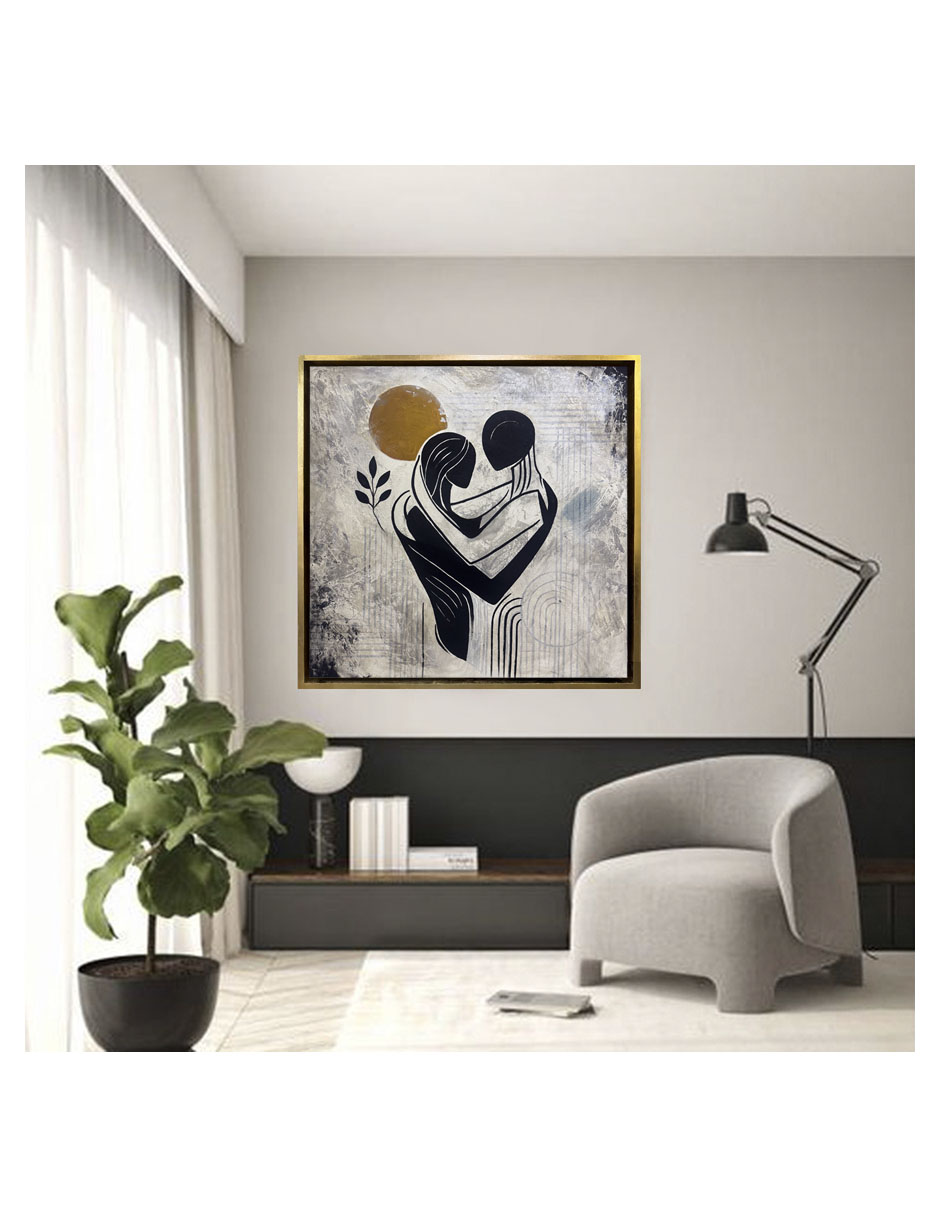 Hermoso cuadro decorativo pintado totalmente a mano