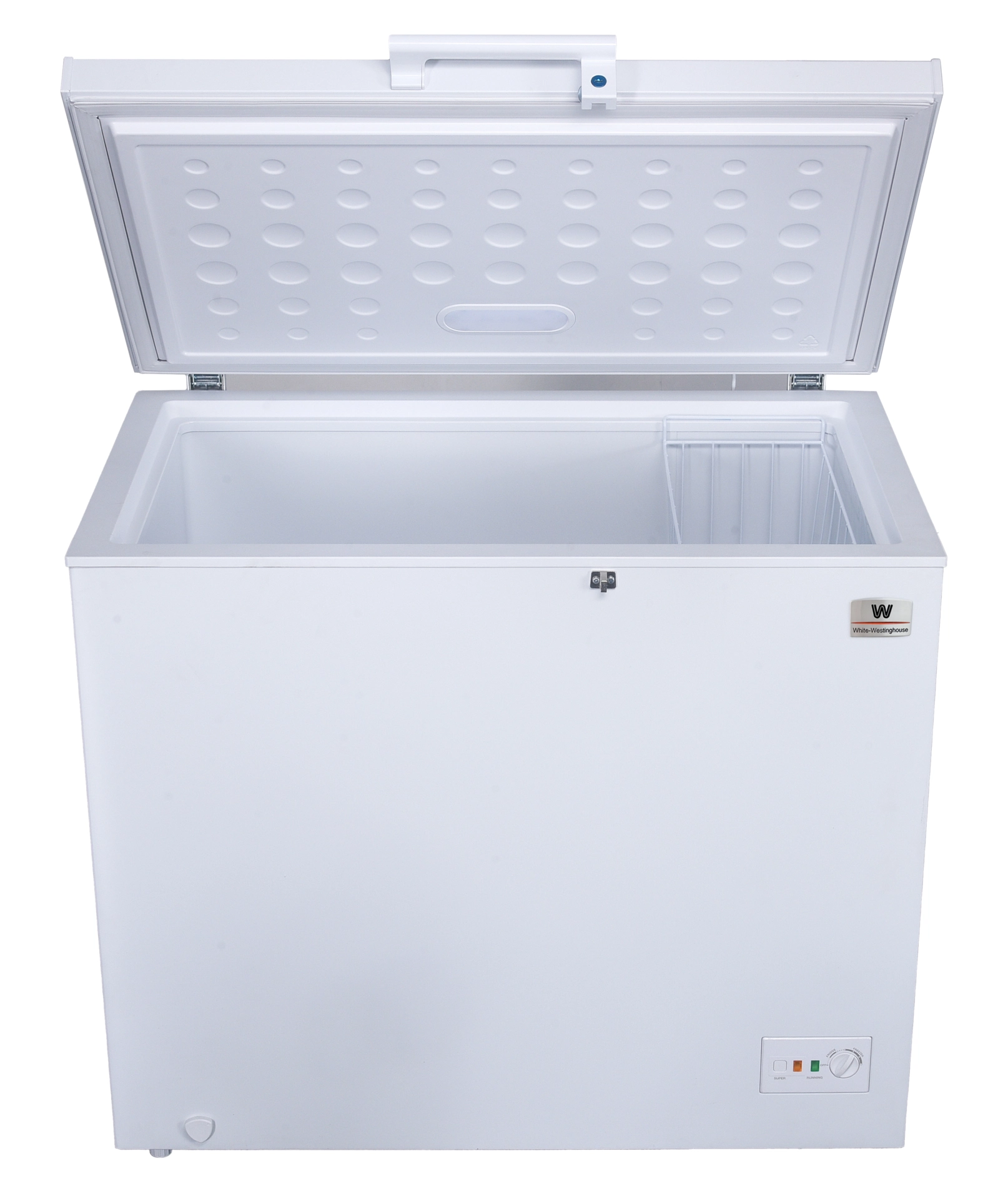 Congelador White Westinghouse 9 pies puertas deslizables y luz interior