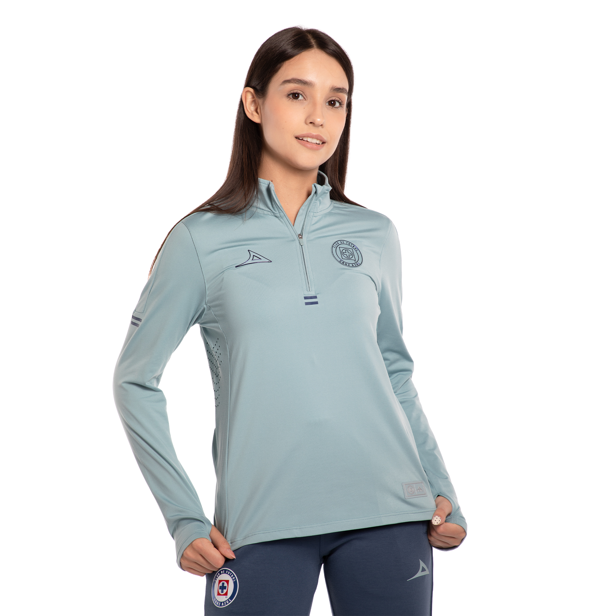 PLAYERA ENTRENAMIENTO MEDIO CIERRE MUJER 21516