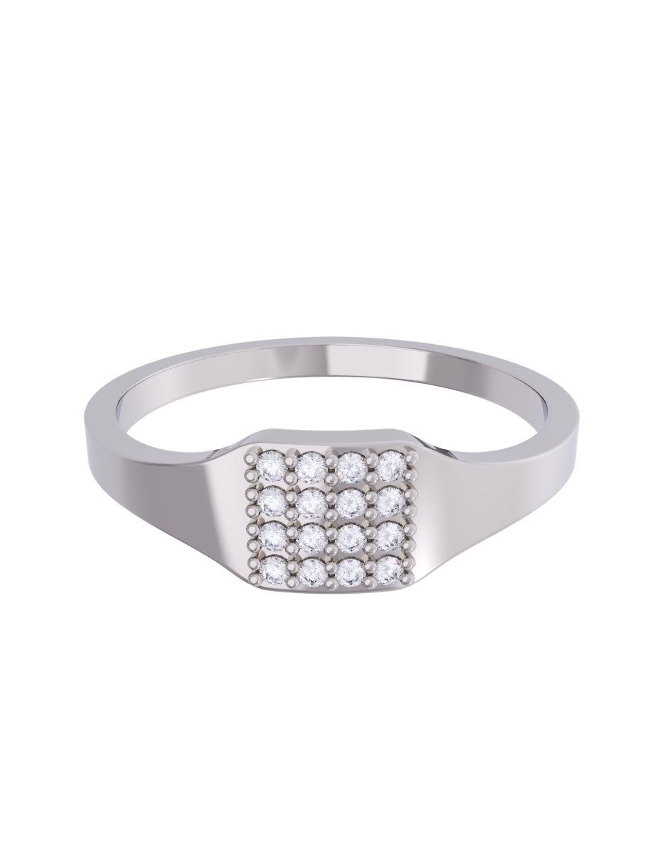 Churumbela de Oro Blanco 10k Fonelli con Zirconias redondas de 1 mm 10-Z9181B