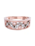 Churumbela de Oro Rosa 10k Fonelli Zirconias redondas de 1.25 y 1.5 mm 10-Z9151R