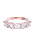 Churumbela de Oro Rosa 10k Fonelli Zirconias redondas de 5 mm 10-Z9138R