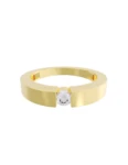 Churumbela de Oro Amarillo 10k Fonelli con Zirconia redonda de 3.5 mm 10-Z9180
