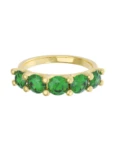 Churumbela de Oro Amarillo 10k Fonelli Zirconias redondas verdes de 5 mm 10-ZV9138