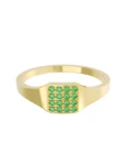 Churumbela de Oro Amarillo 10k Fonelli con Zirconias redondas verdes de 1 mm 10-ZV9181