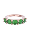 Churumbela de Oro Rosa 10k Fonelli Zirconias redondas verdes de 5 mm 10-ZV9138R
