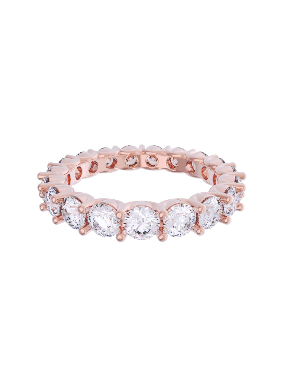 Churumbela de Oro Rosa 10k Fonelli Zirconia con Zirconias redondas de 3 mm 10-Z9200R