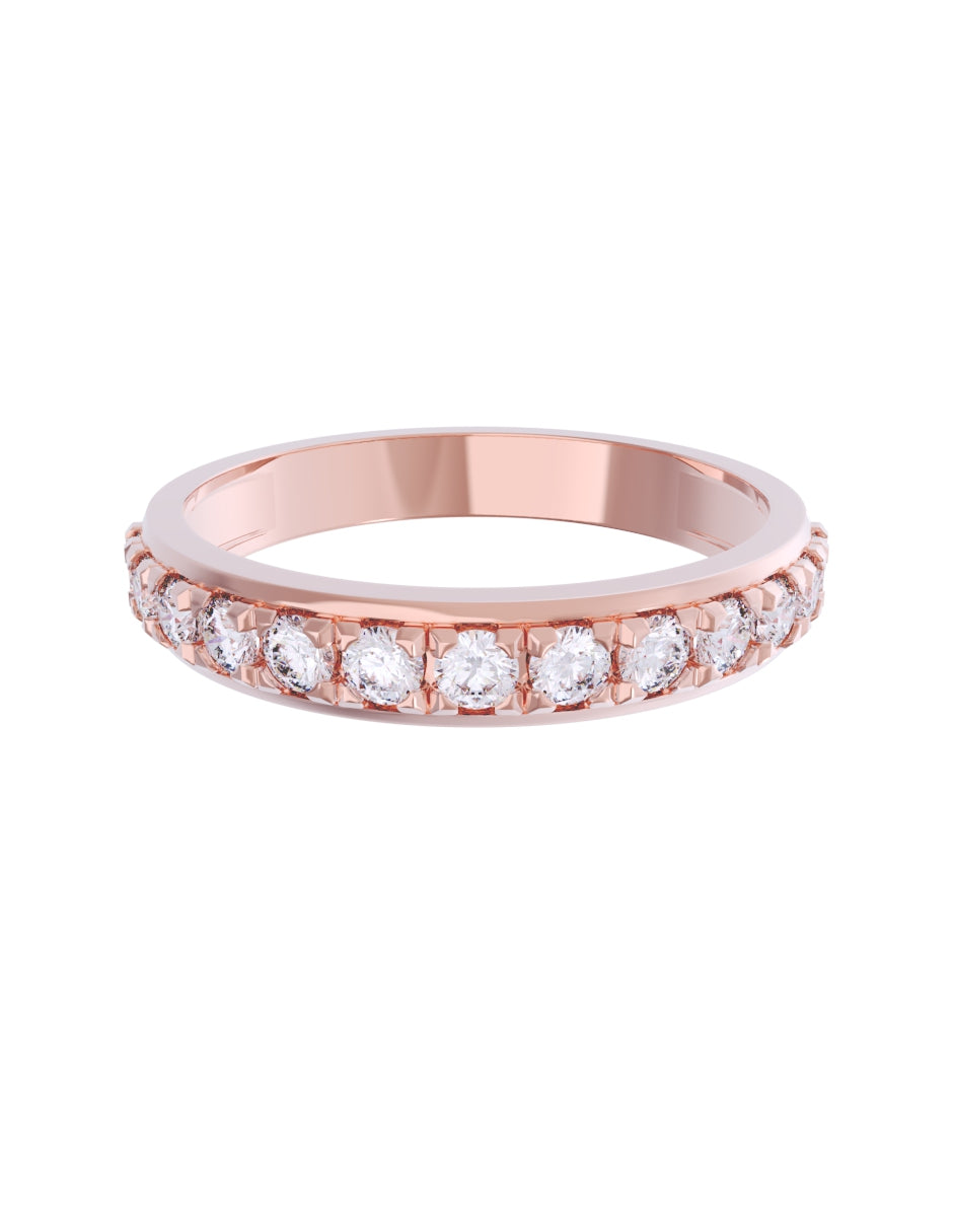Churumbela de Oro Rosa 10k Fonelli con Zirconias redondas de 2 mm 10-Z9187R