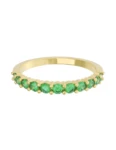 Churumbela de Oro Amarillo 10k Fonelli Zirconia con Zirconias redondas verdes de 2 mm 10-ZV9197