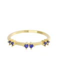 Churumbela de Oro Amarillo 10k Fonelli con Zirconias redondas azules de 1.5 mm 10-ZA9184
