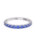 Churumbela de Oro Blanco 10k Fonelli con Zirconias redondas azules de 2 mm 10-ZA9197B