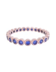 Churumbela de Oro Rosa 10k Fonelli Zirconia con Zirconias redondas azules de 1.75 mm 10-ZA9198R