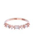 Churumbela de Oro Rosa 10k Fonelli con Zirconias redondas de 1.5 mm y principales Marquise de 4 x 2 mm 10-Z9183R