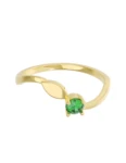 Churumbela de Oro Amarillo 10k Fonelli con Zirconia redonda verde de 3 mm 10-ZV9191
