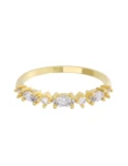 Churumbela de Oro Amarillo 10k Fonelli con Zirconias redondas de 1.5 mm y principales Marquise de 4 x 2 mm 10-Z9183