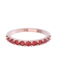 Churumbela de Oro Rosa 10k Fonelli con Zirconias redondas rojas de 2 mm 10-ZR9197R