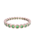 Churumbela de Oro Rosa 10k Fonelli Zirconia con Zirconias redondas verdes de 1.75 mm 10-ZV9198R