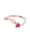 Churumbela de Oro Rosa 10k Fonelli con Zirconia redonda roja de 3 mm 10-ZR9191R