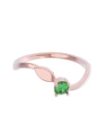 Churumbela de Oro Rosa 10k Fonelli con Zirconia redonda verde de 3 mm 10-ZV9191R