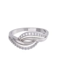 Churumbela de Oro Blanco 10k Fonelli con Zirconias redondas de 1 mm 10-Z9192B