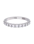 Churumbela de Oro Blanco 10k Fonelli con Zirconias redondas de 2 mm 10-Z9197B