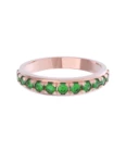Churumbela de Oro Rosa 10k Fonelli con Zirconias redondas verdes de 2 mm 10-ZV9187R