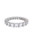 Churumbela de Oro Blanco 10k Fonelli Zirconia con Zirconias redondas de 3 mm 10-Z9200B