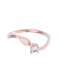 Churumbela de Oro Rosa 10k Fonelli con Zirconia redonda de 3 mm 10-Z9191R