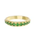 Churumbela de Oro Amarillo 10k Fonelli con Zirconias redondas verdes de 2 mm 10-ZV9187