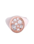 Churumbela de Oro Rosa 10k Fonelli Zirconia con Zirconias Marquiz 4x2 mm, redondas de 1.5, 2 y 3 mm, oval 5x3 mm y princess 2 mm 10-Z9201R