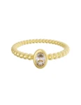 Churumbela de Oro Amarillo 10k Fonelli con Zirconia central oval de 5 x 3 mm 10-Z9195