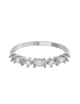 Churumbela de Oro Blanco 10k Fonelli con Zirconias redondas de 1.5 mm y principales Marquise de 4 x 2 mm 10-Z9183B